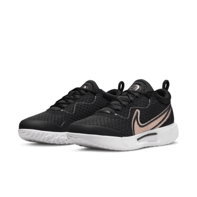 Women's black tennis court 2025 shoes