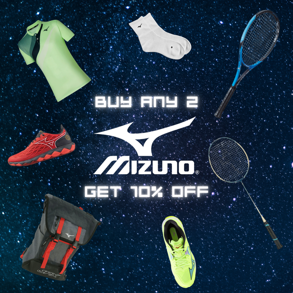 Mizuno 10% Off any 2 items (excl. Grips)