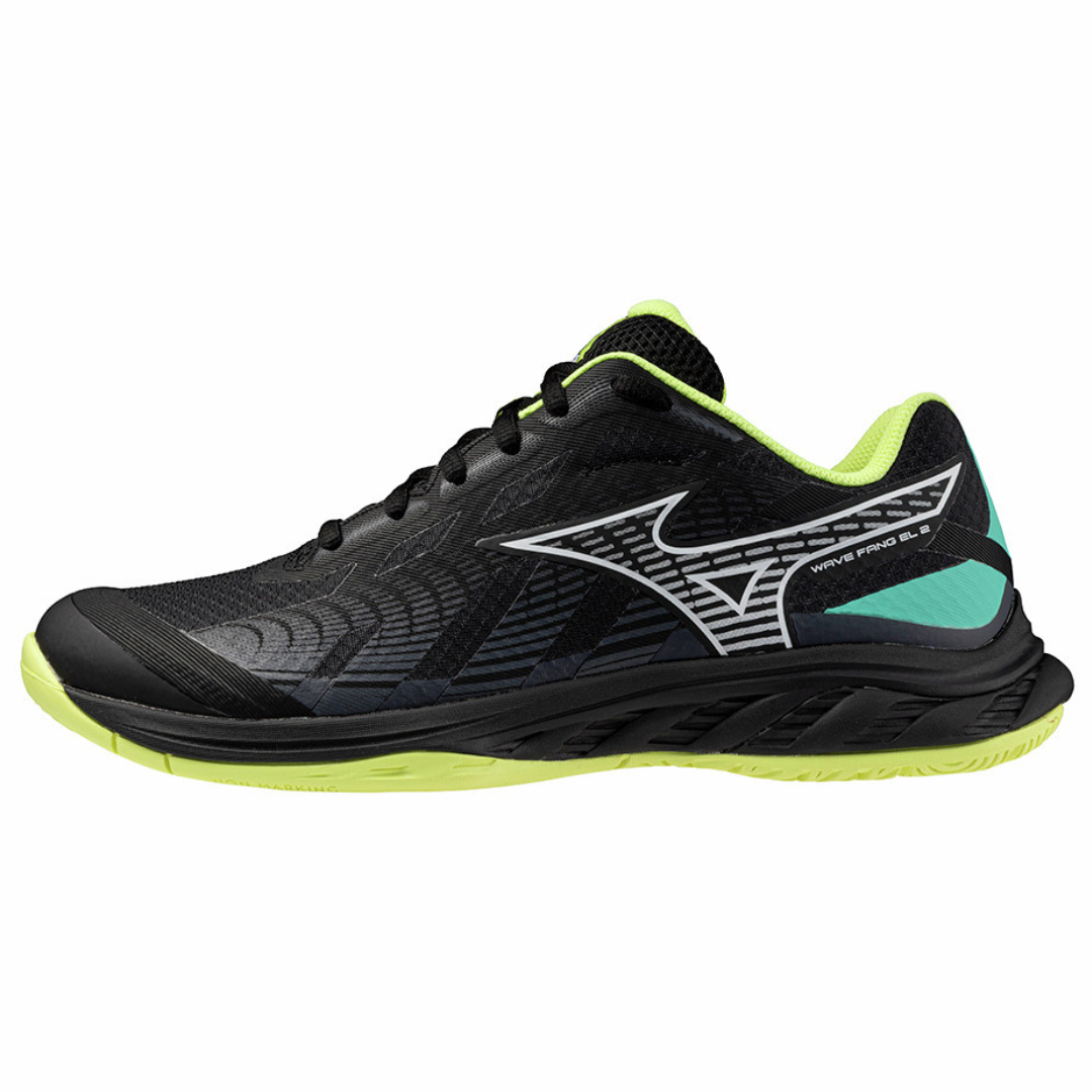 Mizuno Wave Fang EL 2 2024 Unisex Badminton Shoes (Black/White/Sunny L