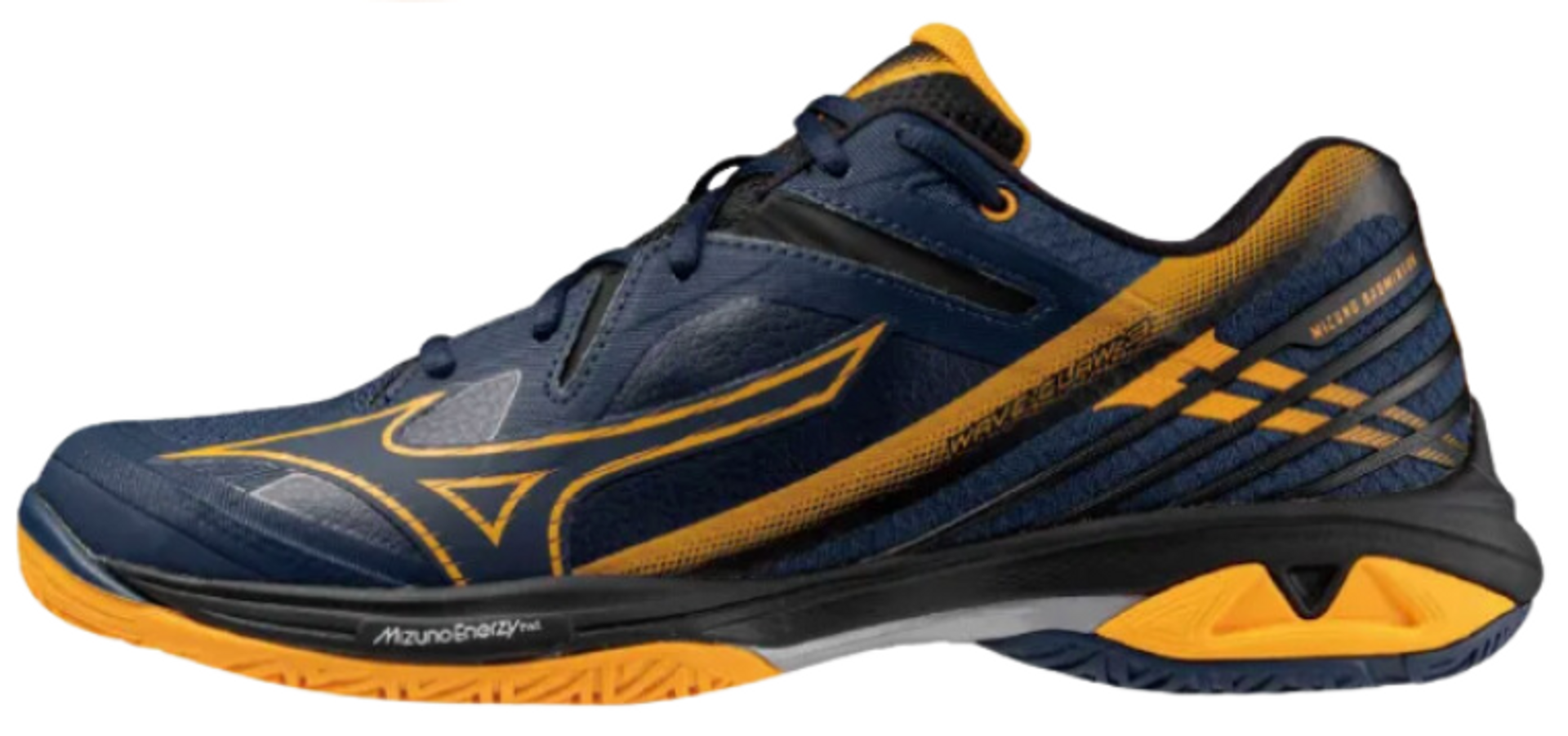 Mizuno Wave Claw 3 2024 Unisex Badminton Shoes Dress Blues Carrot Curl Black