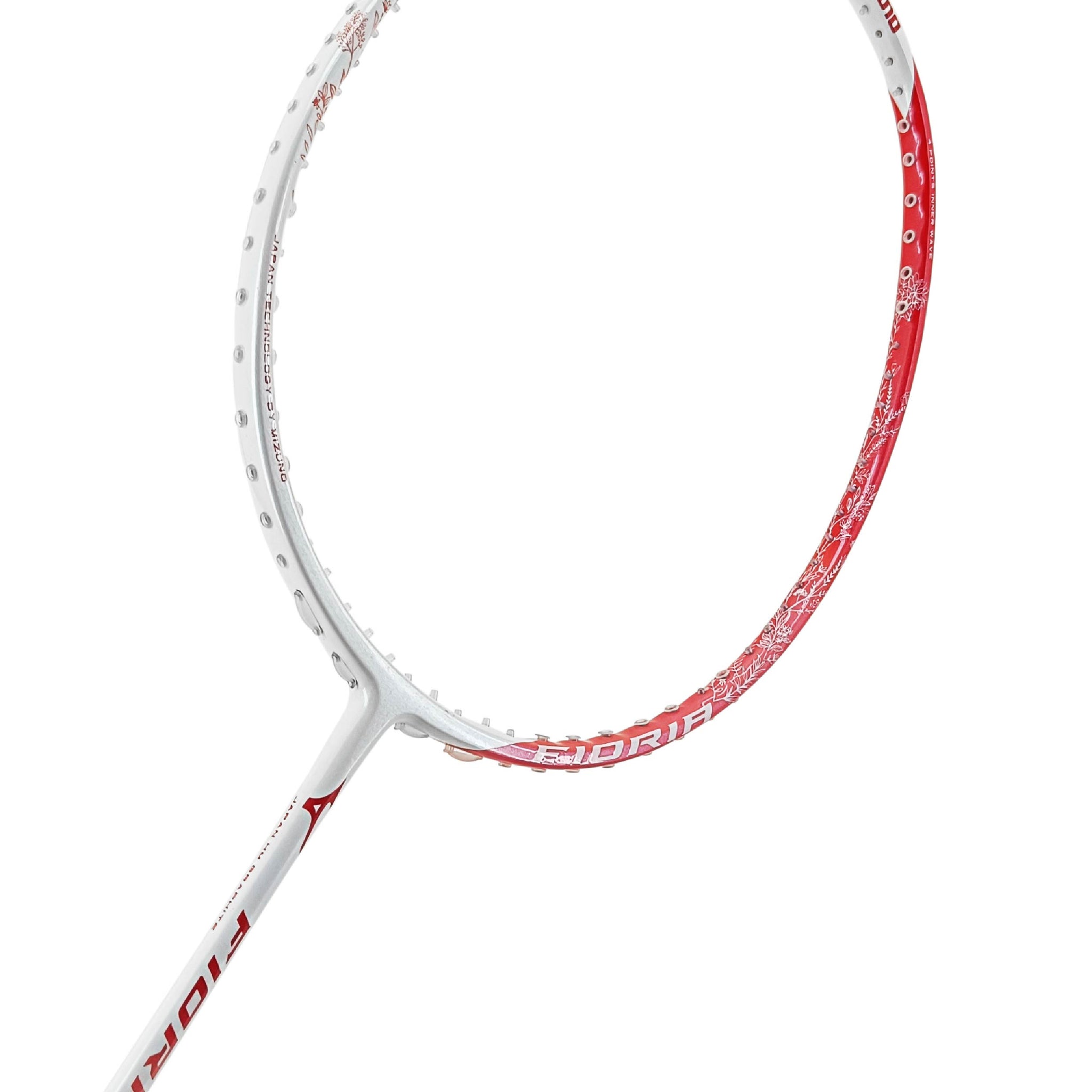Mizuno Fioria Lite Badminton Racket (Pearl White/Glory Coral